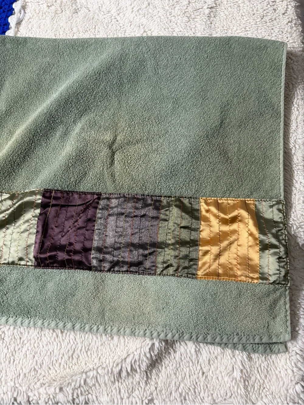 Springmaid Soft Touch Luxury Bath Towel - Sage Green 25”x50” vtg